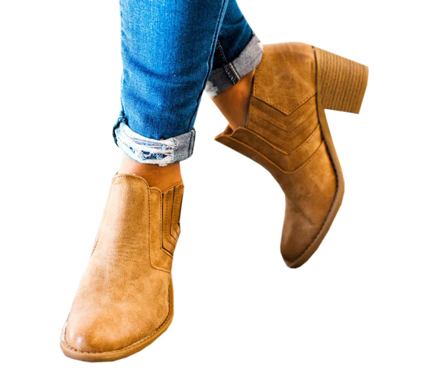 Chunky Heel Ankle Boots