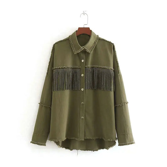 Loose Fringe Jacket for Women