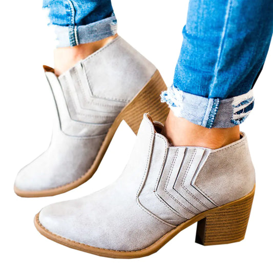 Chunky Heel Ankle Boots