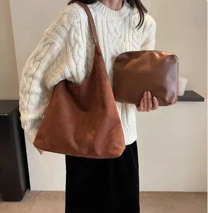Suede Serenity Shoulder Bag