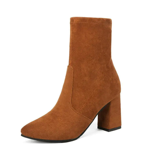 Chunky Heel Ankle Boots