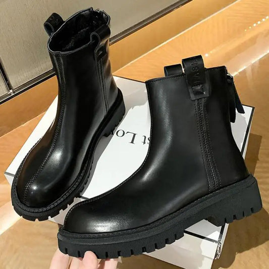 Thin Zipper Boots