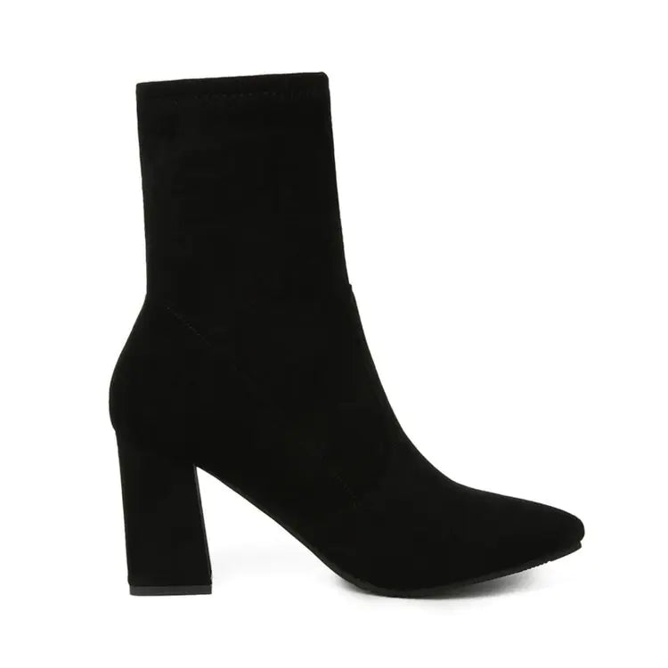 Chunky Heel Ankle Boots