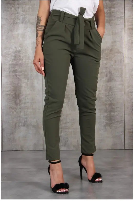 Waist-Cinched Pants for Women