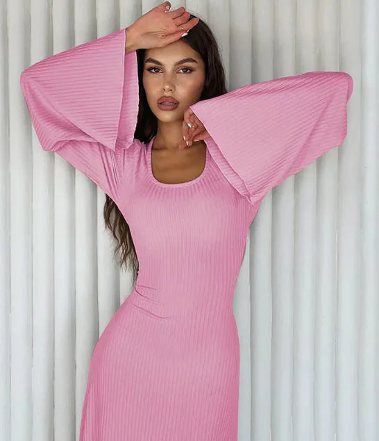 Long Bell Sleeve Dresses Women