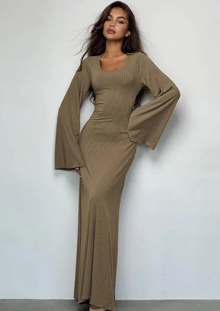 Long Bell Sleeve Dresses Women