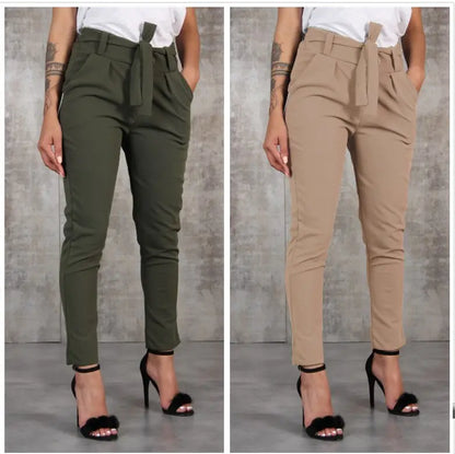 Waist-Cinched Pants for Women