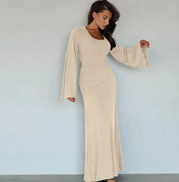 Long Bell Sleeve Dresses Women