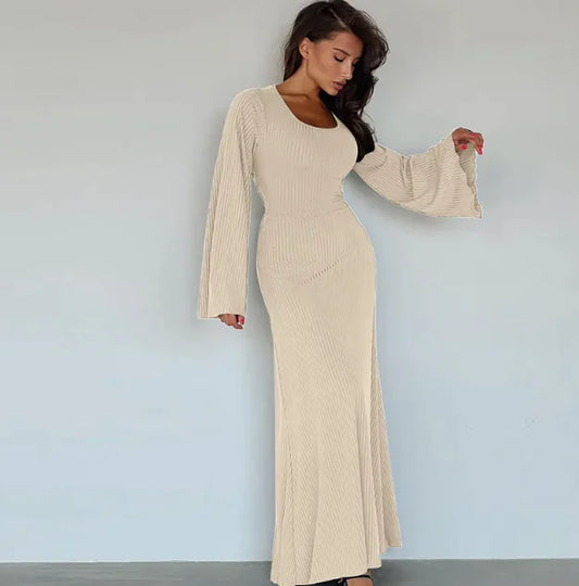 Long Bell Sleeve Dresses Women