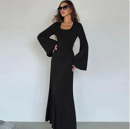 Long Bell Sleeve Dresses Women